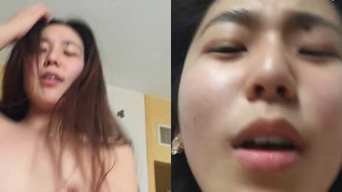 一对高颜值的情侣真实啪啪自拍流出，女生素颜都这么美，做爱时红润的脸蛋儿像极了发春发情期