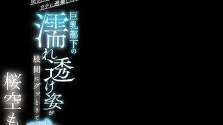 突然の大嵐でウチに避難してきた巨乳部下の濡れ透け姿が股間にグッときてびちょびちょのままヤリまくった。桜空もも