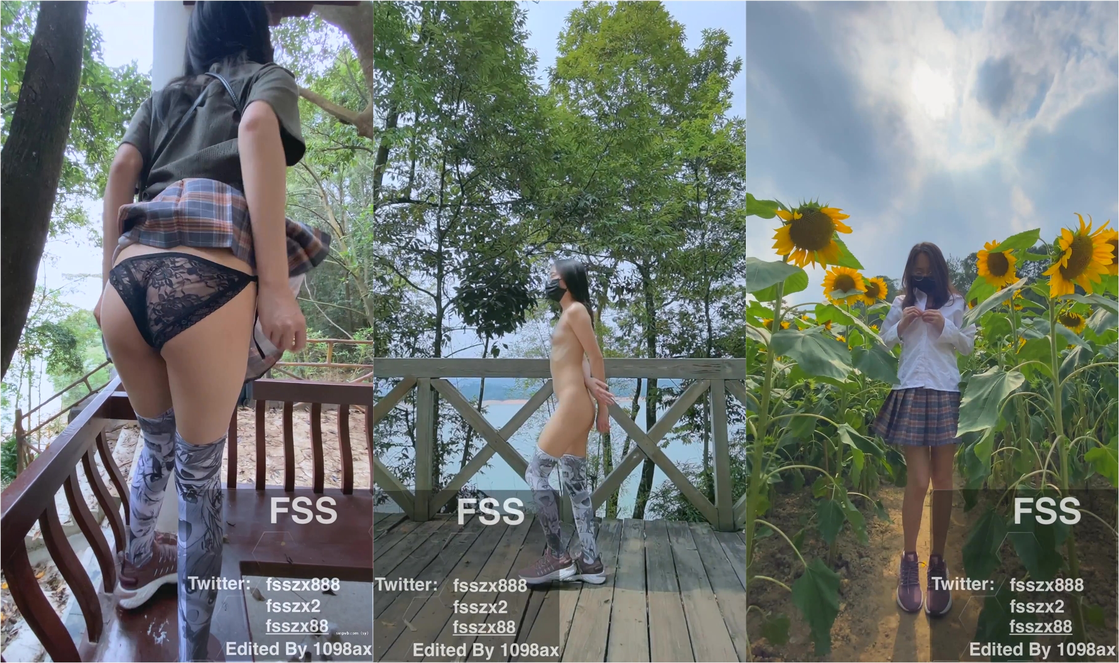 《重磅核弹网红精品》天花板级别露出界狂人推特网红FSSZX888景区人前挑战露出人工湖里尿尿脱光大摇大摆散步不怕被人看见