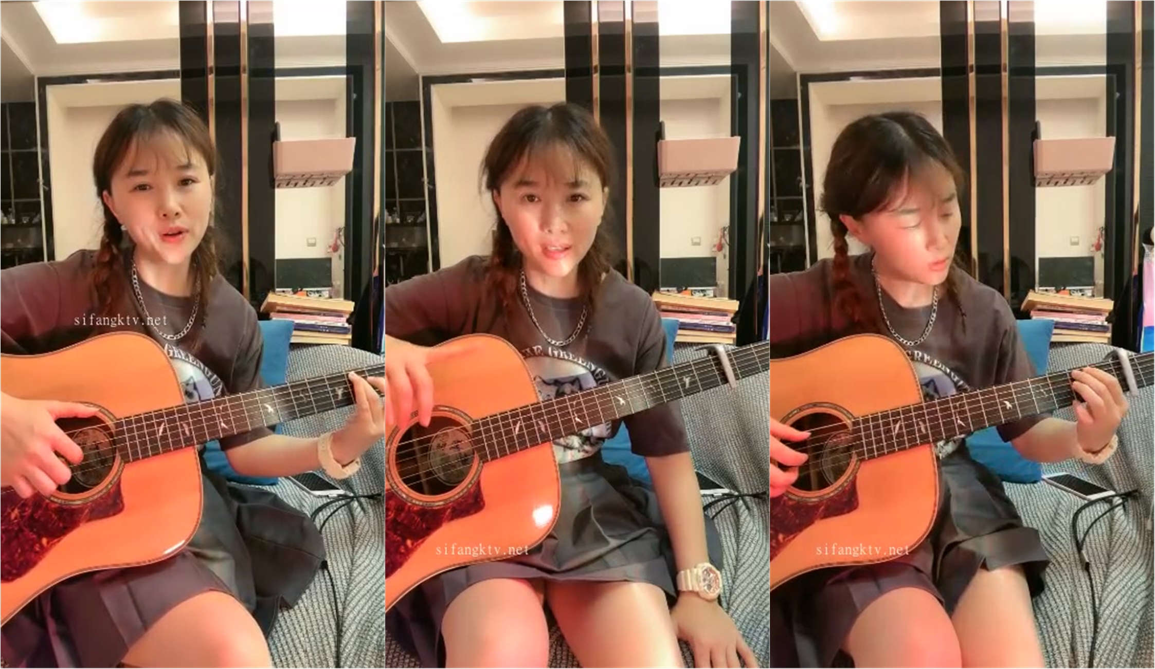 【女演员】气质女神下海，唱歌弹琴，前一秒还是个才女，瞬间脱光骚浪，极品反差 (2)