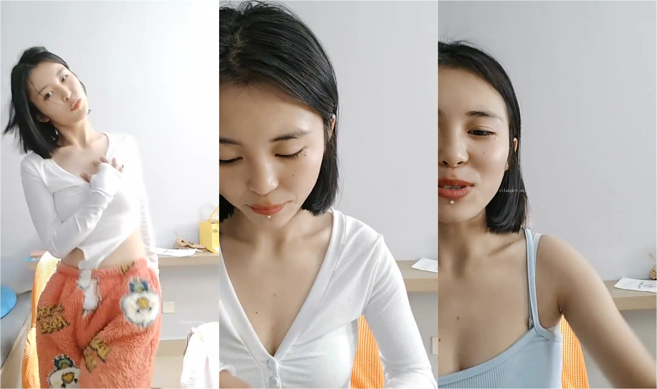 【成长的袁湘琴】短发气质小姐姐，美女穿着牛仔裤，身材超级好，良家首次脱光展露私处 (1)