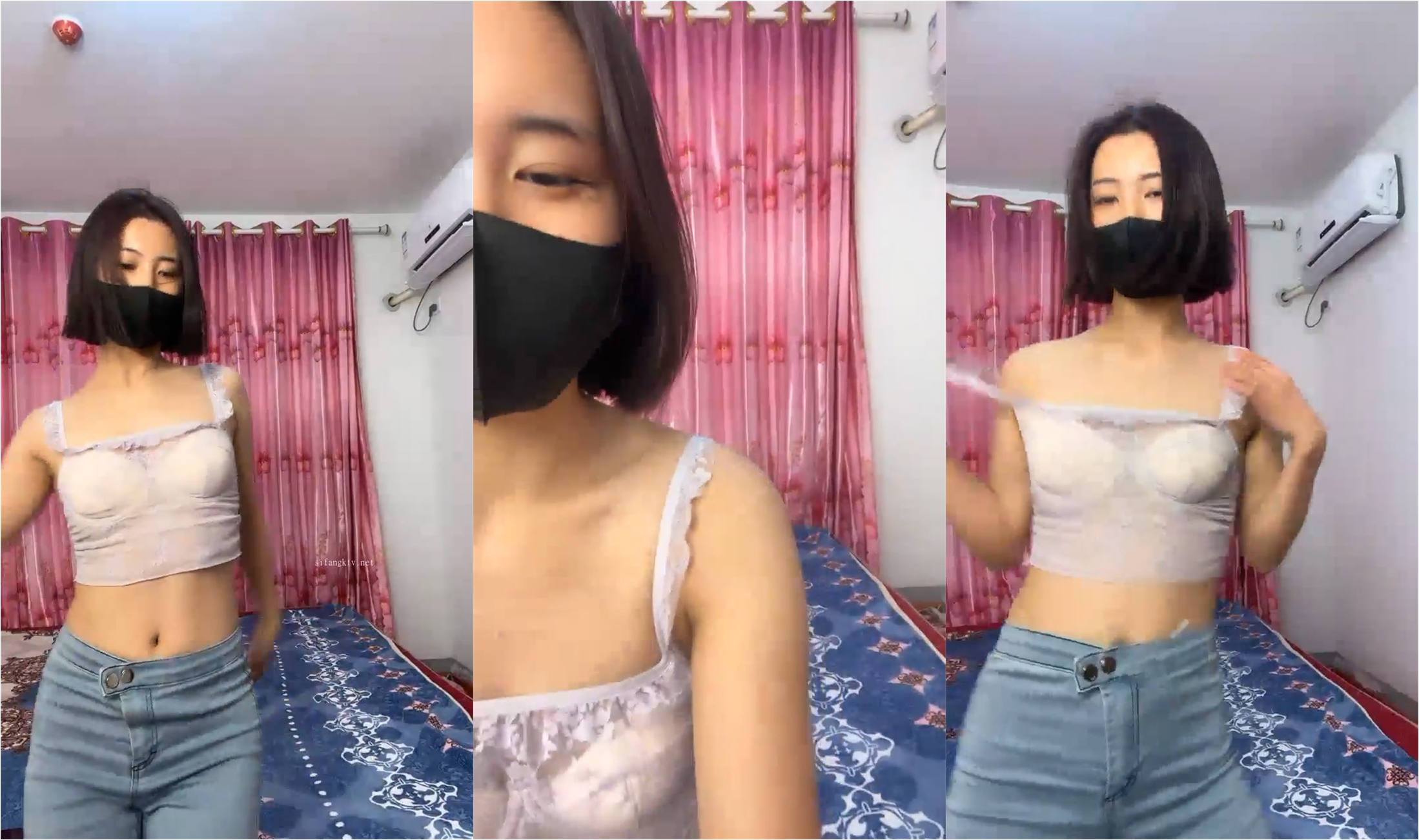 【成长的袁湘琴】短发气质小姐姐，美女穿着牛仔裤，身材超级好，良家首次脱光展露私处 (6)