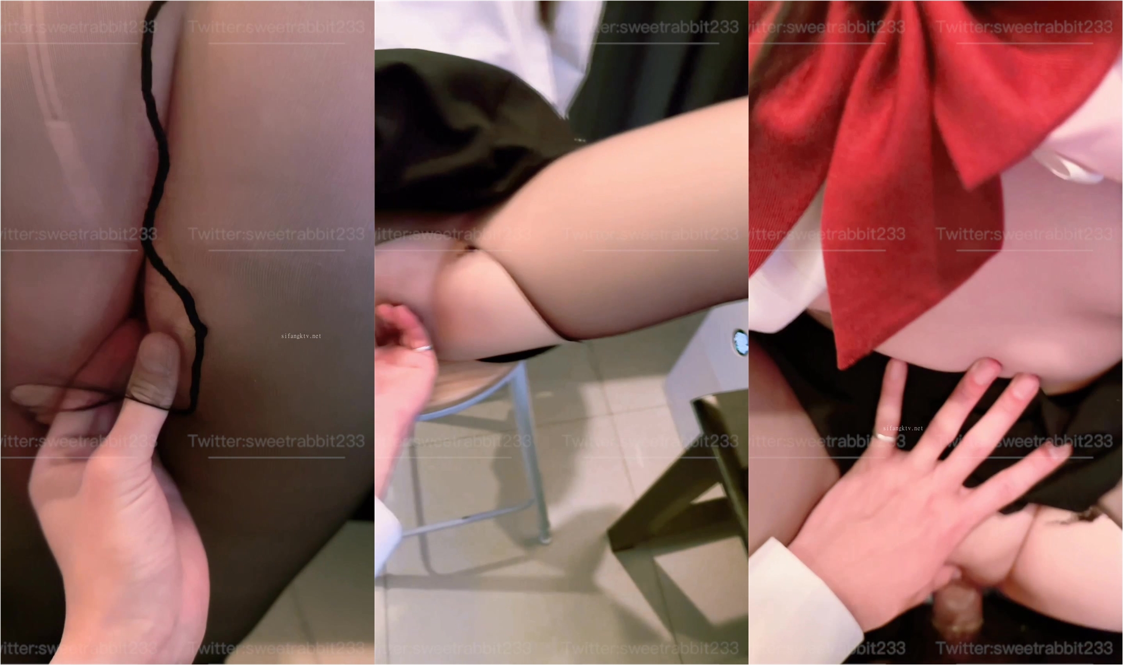 【推特萌妹极品啪啪】双马尾清纯少女『软萌兔兔酱』最新户外露出COS作品 内射无毛粉穴换装制服萝莉 三点粉真好操 (3)