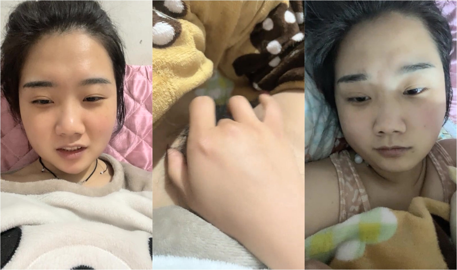 【喜欢哥哥手指】第一批返乡的单身女青年，深夜闺房自慰，直播间各位大哥套路多，骚鲍鱼白浆溢出给特写，对白刺激