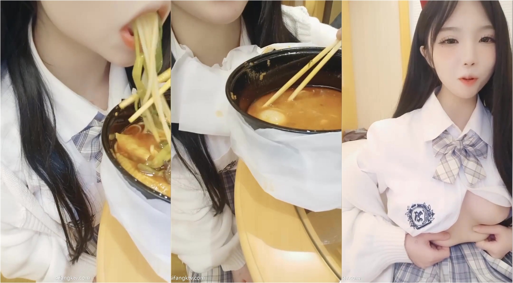 【小羊羊】超萌爆乳美女，大马尾网袜全裸自慰，反差震撼，艹逼咩咩叫春，小小的逼口被狠艹！(1)