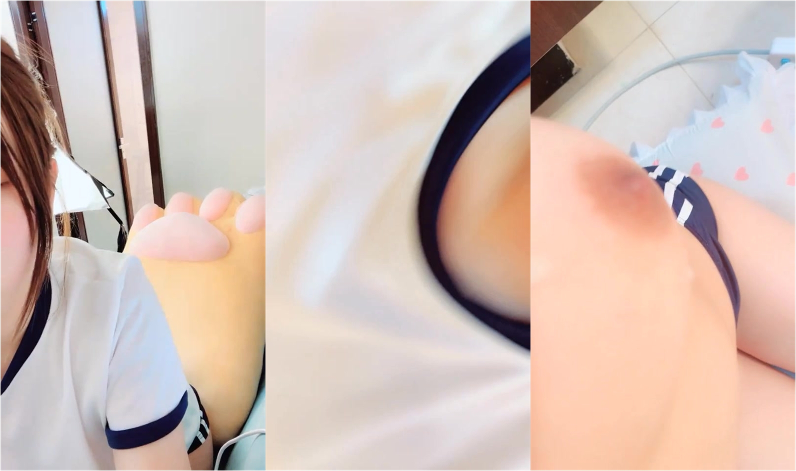 【美女落九川】高颜值20岁活力美少女，极品美臀半脱下内裤，特写揉搓小穴，撩起衣服露大奶，手指扣穴爽的低低呻吟