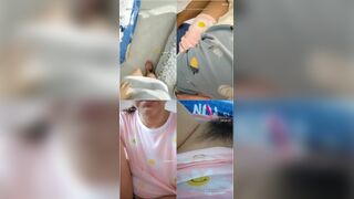 生活感十足【少妇姐姐一枚】良家少妇在厨房做饭真空上阵，儿子面前自慰，妈妈这是什么玩具我也要玩，有乳汁白皙美臀