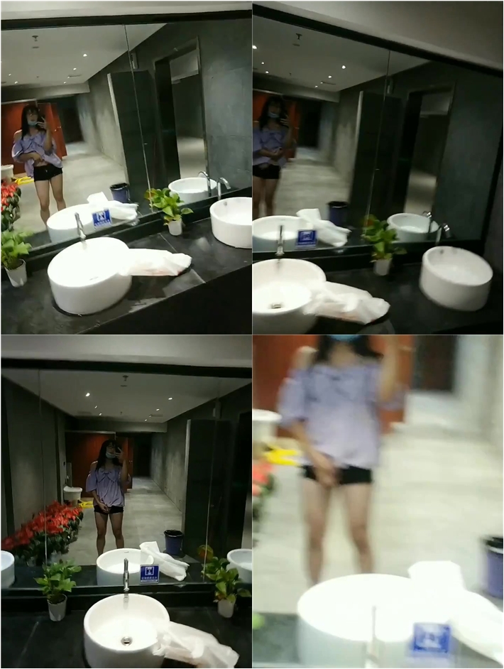 小美女CD阿茶 太久没有ghs竟然找上门了，看来不务正业太久了，清新着装女厕所刺激！